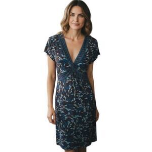 APT.9 BLACK/BROWN & BLUE DRESS SZ.L EUC.